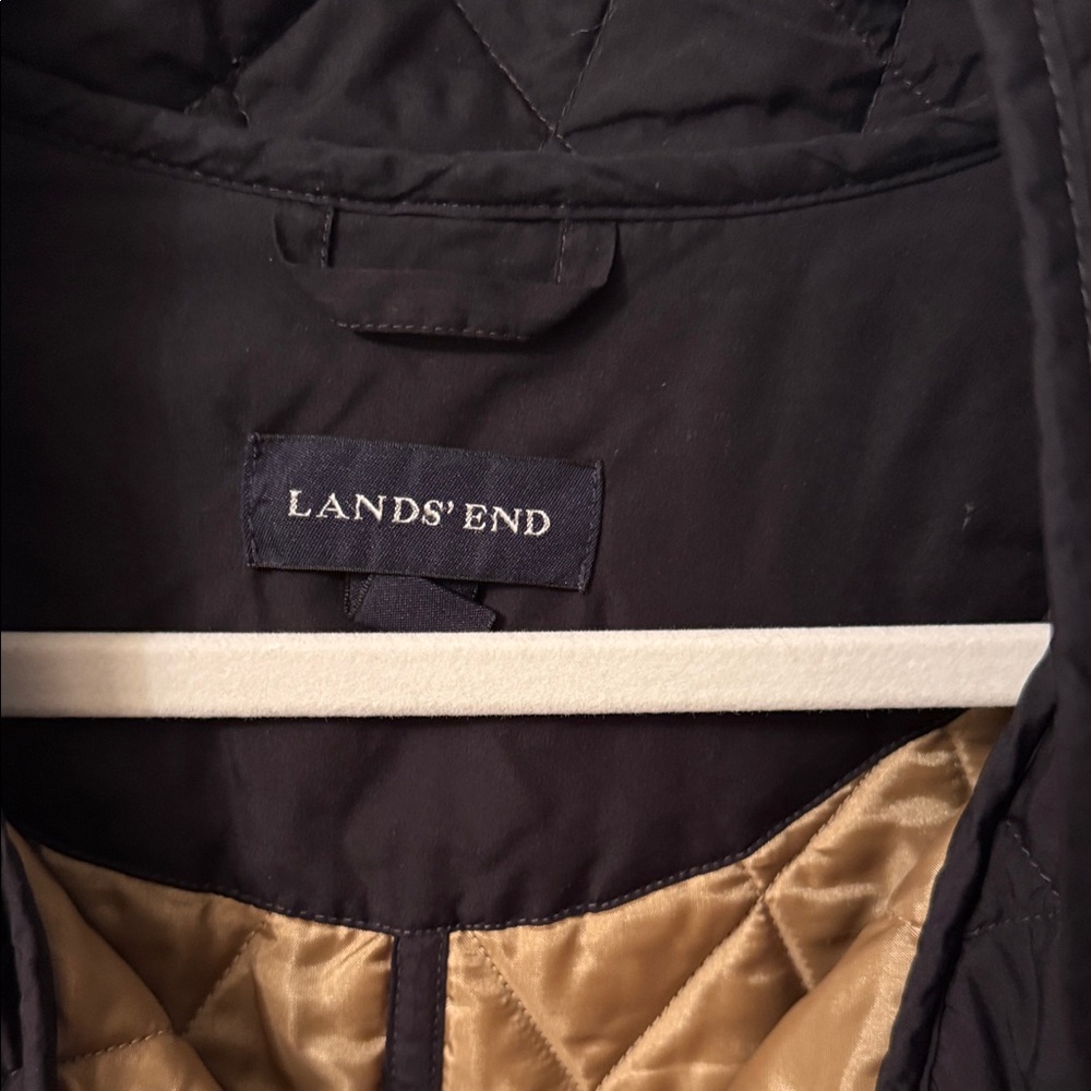 Lands' End Black Quilted Jacket - Picture 3 of 10